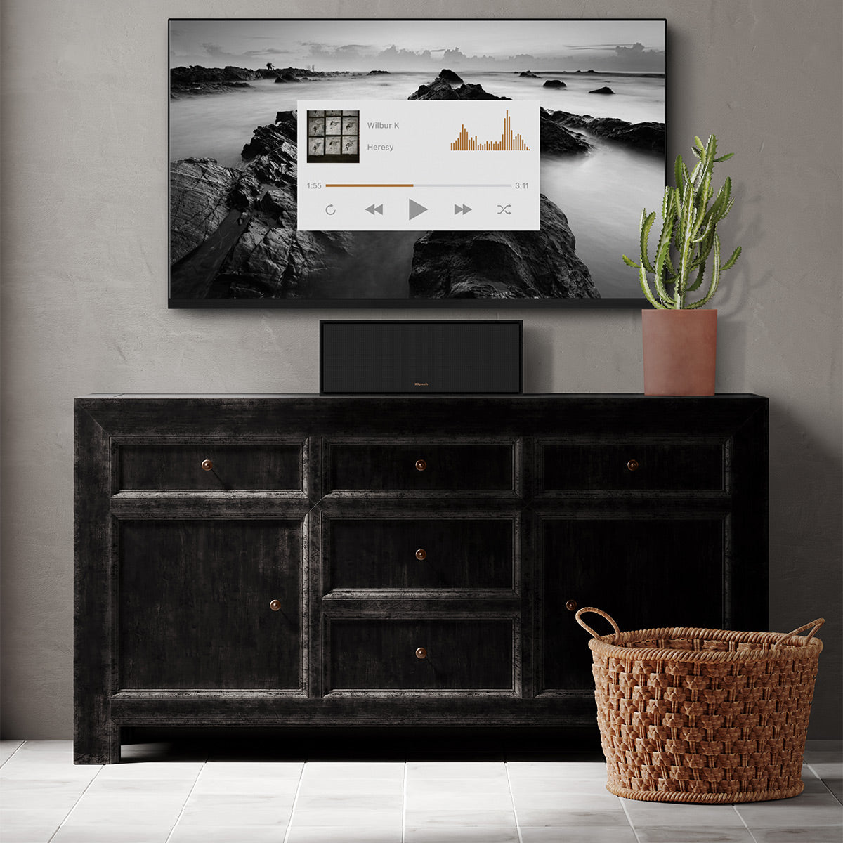 Klipsch R-50C Reference Center Channel Speaker Black - Each (Black)