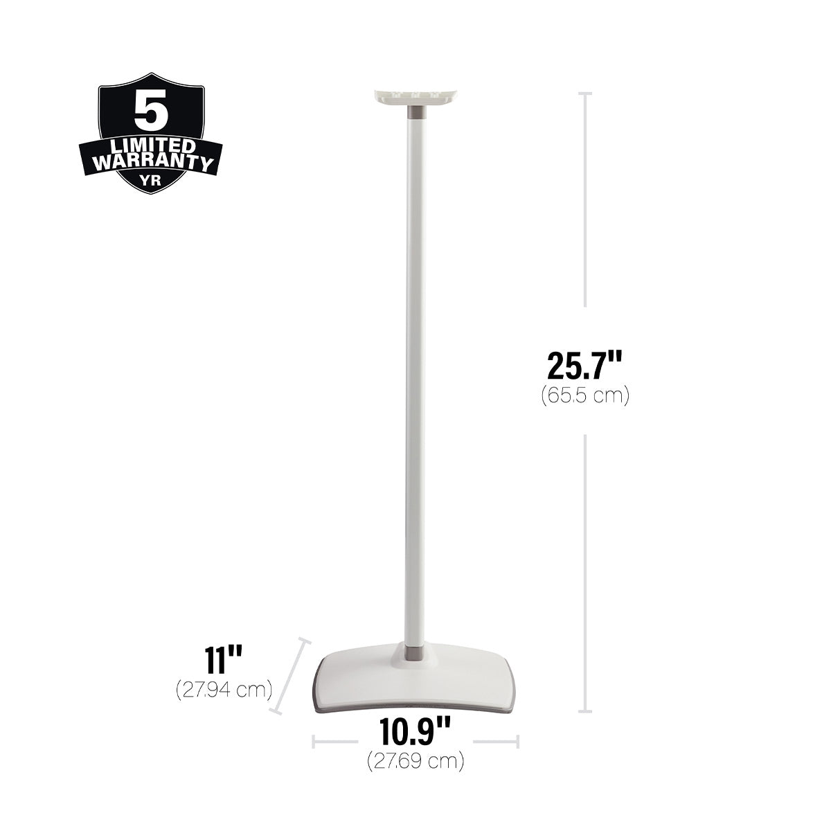 Sanus Height-Adjustable Speaker Stand for Sonos Era 300 - Each (White)