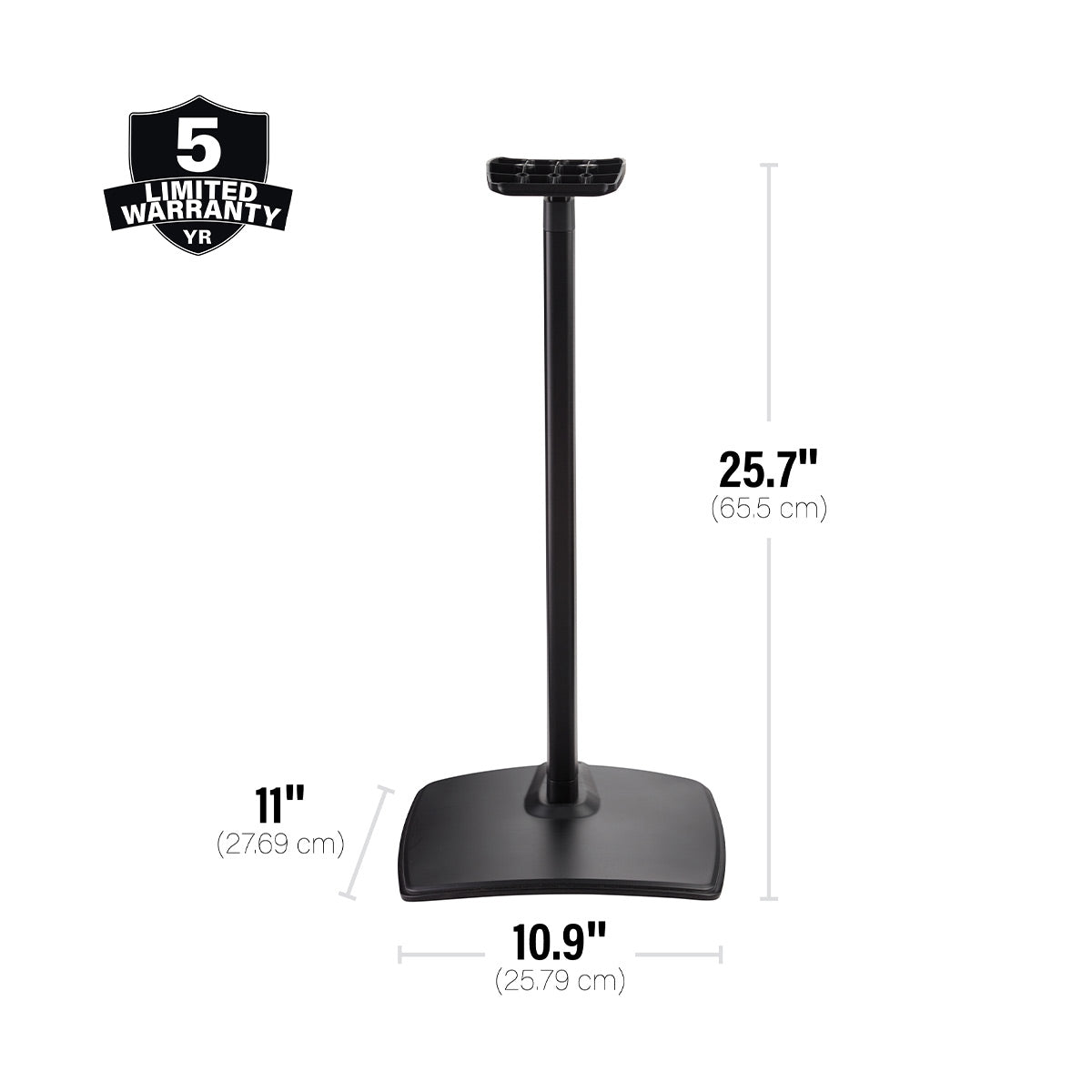 Sanus Height-Adjustable Speaker Stands for Sonos Era 300 - Pair (Black)