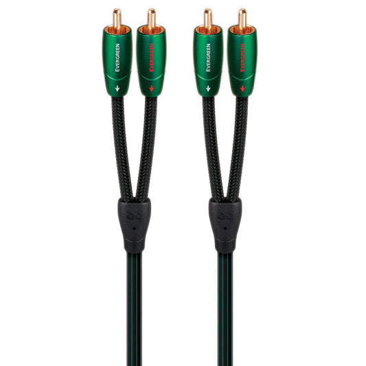 AudioQuest Evergreen 0.6m (1.97 ft) RCA Male to RCA Male Cable - Pair