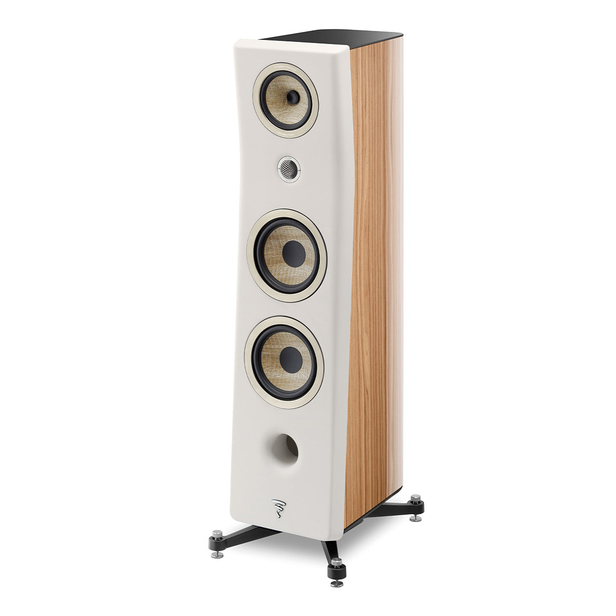 Focal Kanta No.3 3-Way Bass-Reflex Floorstanding Speaker - Each (Walnut High Gloss & Ivory Mat)