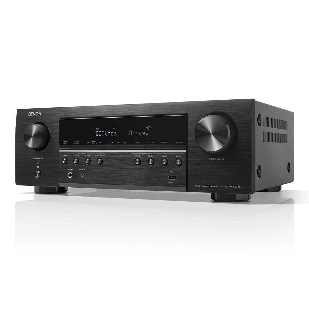 Denon AVR-S770H 7.2 Channel 8K Home Theater Receiver with Dolby Atmos & HEOS Built-In