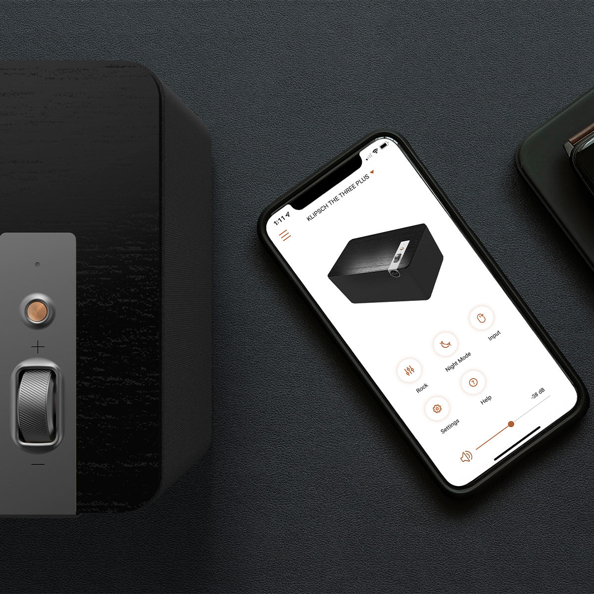 Klipsch The Three Plus Premium Bluetooth Speaker with Phono and Optical Inputs (Matte Black)