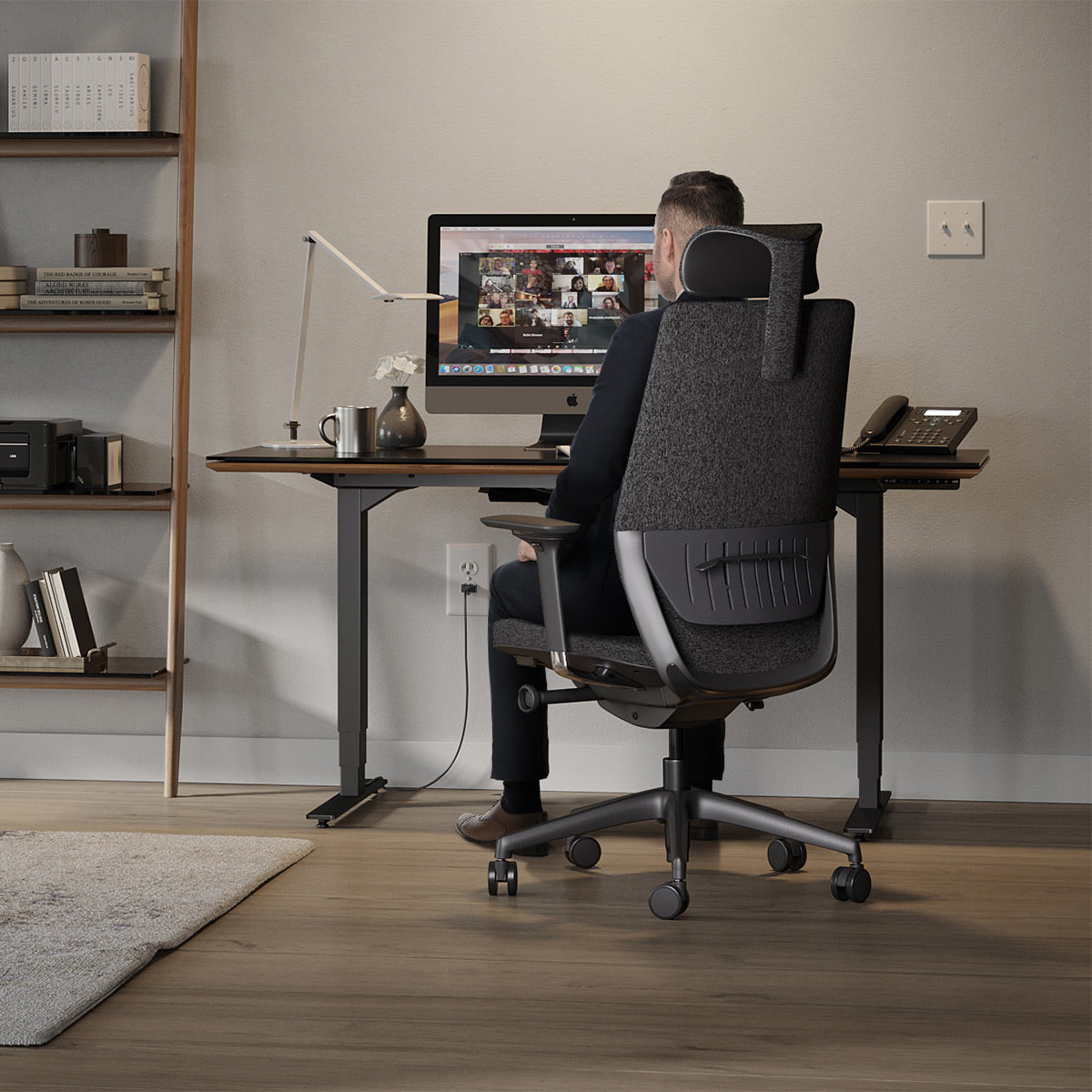 BDI Coda 3521 Ergonomic Task Chair with High-Performance Mesh Fabric (Black & Grey)