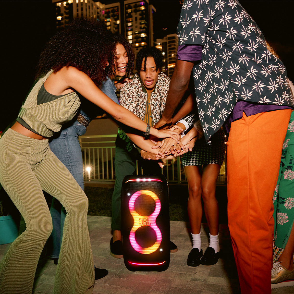 JBL PartyBox Stage 320 Portable Party Speaker with Wheels