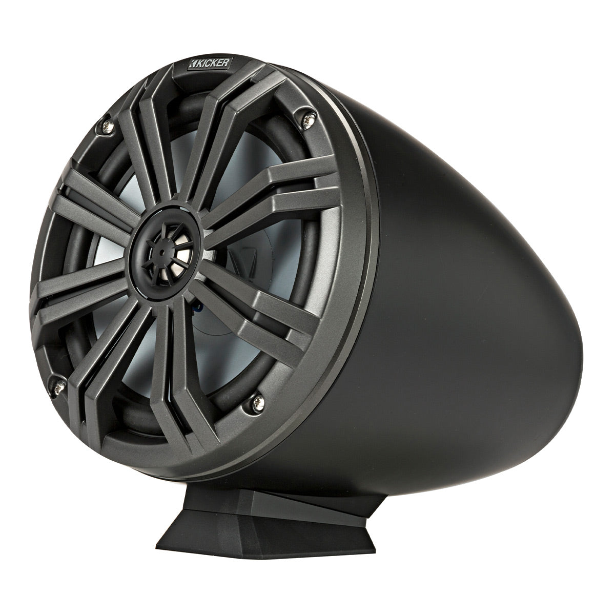 Kicker KMFC8 Flat-Mount Marine Can Speakers - Pair (Black)