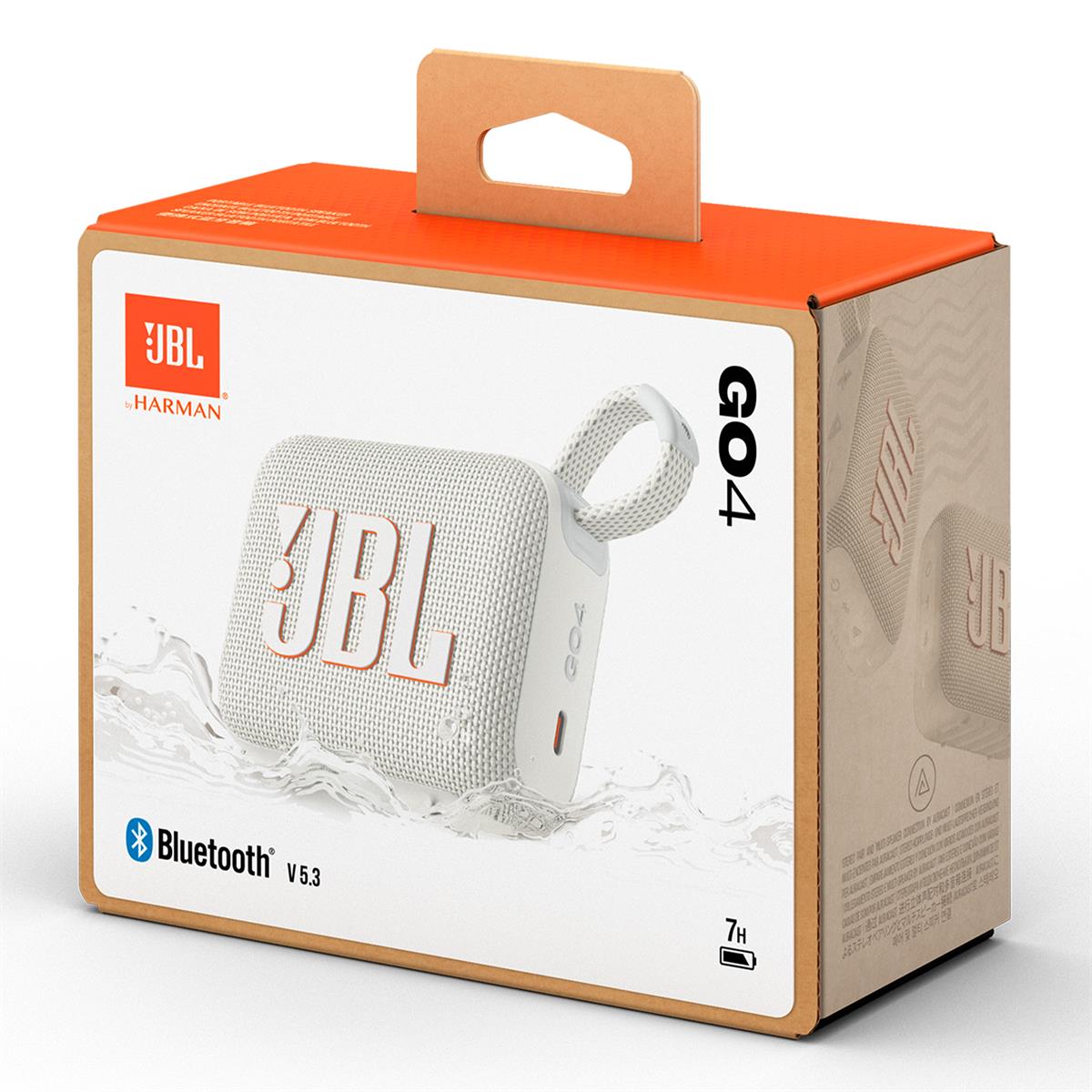 JBL Go 4 Ultra Portable Bluetooth Speaker Bundle with gSport Case (White)