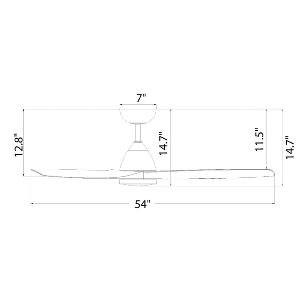 Modern Forms Skylark Smart Ceiling Fan - 54" (Matte Black)