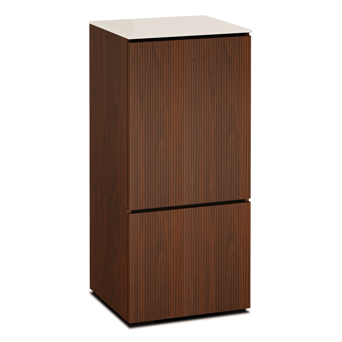 Salamander Designs Chameleon Collection Manhattan 517 AV Cabinet (Medium Walnut Doors and Sides, Matte Taupe Glass Top)