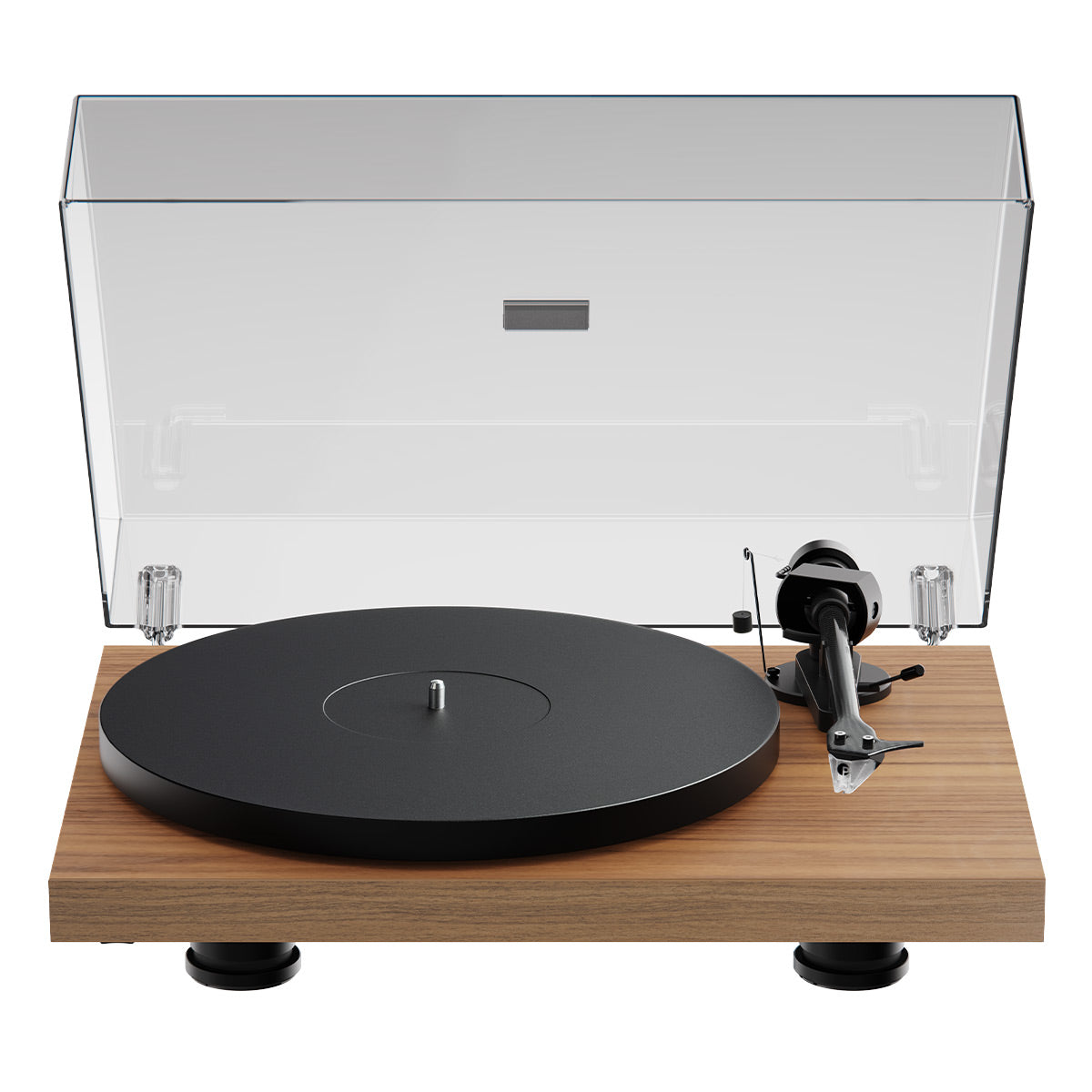 Pro-Ject Debut Evo 2 Turntable Bundle with Kanto TUK Premium Powered Bookshelf Speakers (Satin Walnut/Matte Black)