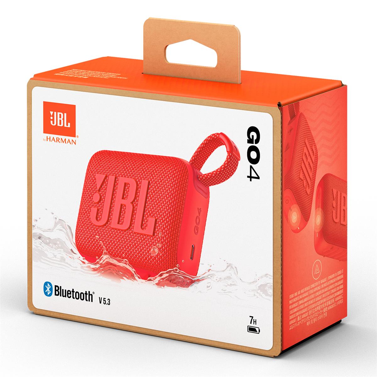 JBL Go 4 Ultra Portable Bluetooth Speaker Bundle with gSport Case (Red)