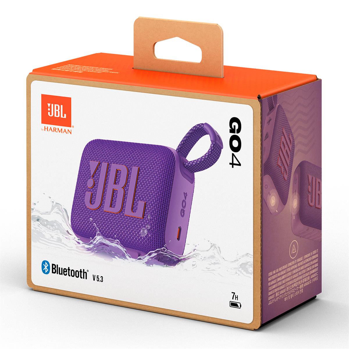 JBL Go 4 Ultra Portable Bluetooth Speaker Bundle with gSport Case (Purple)