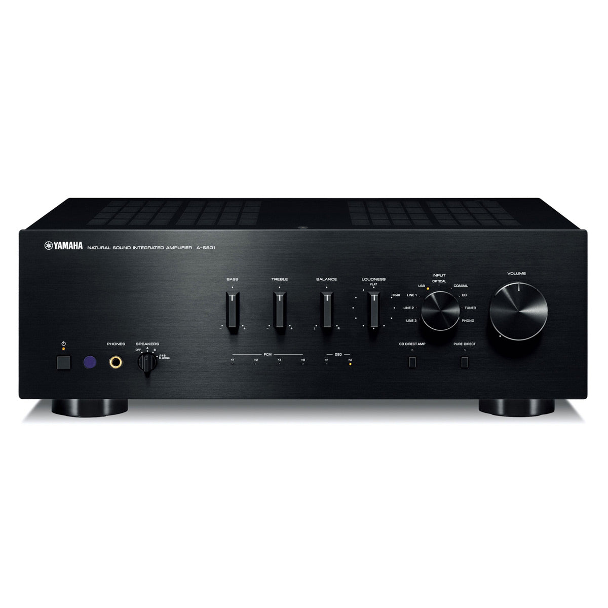 Yamaha A-S801 Amplifier Bundle with AudioQuest Jack Russell Cable (Black)
