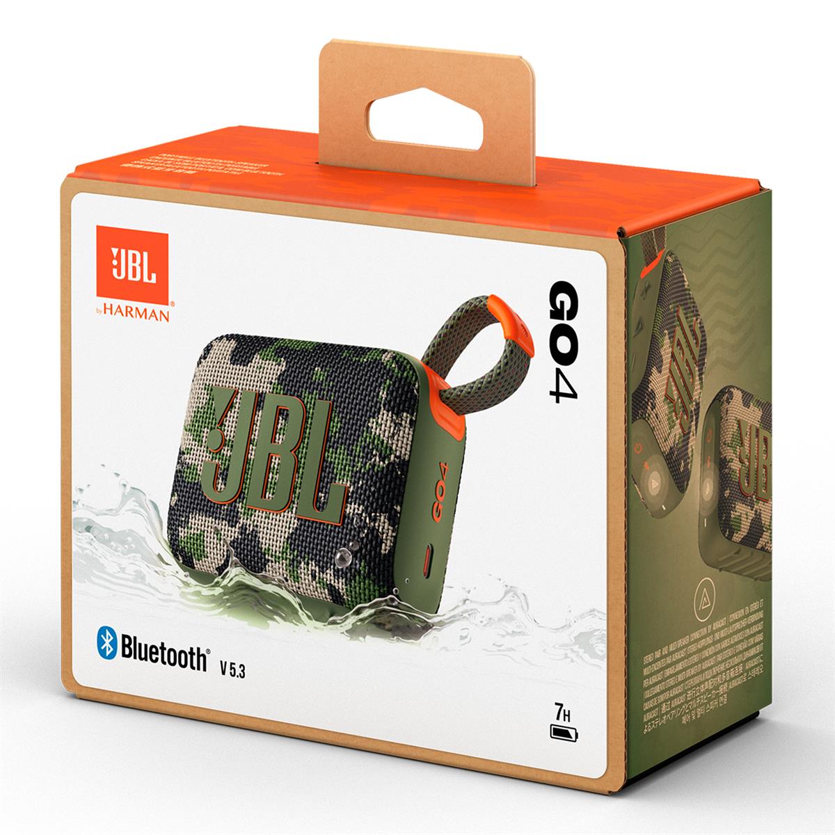 JBL Go 4 Ultra Portable Bluetooth Speaker Bundle with gSport Case (Camo)