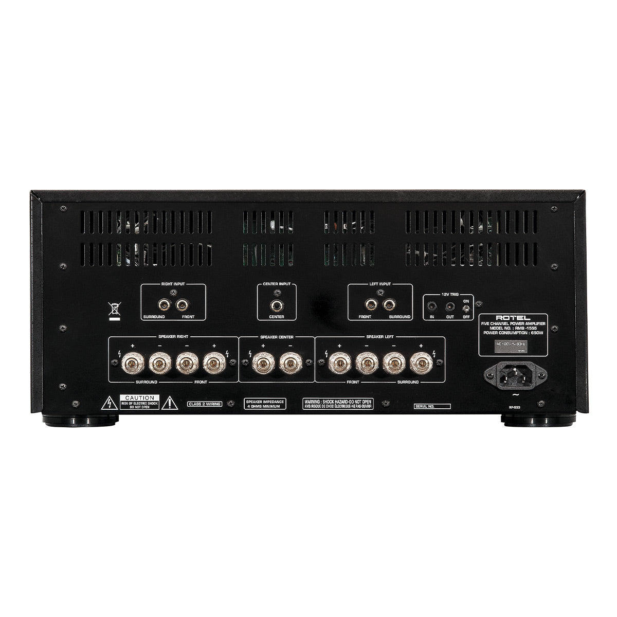 Rotel RMB-1555 5 Channel 120W Multichannel Amplifier (Black)
