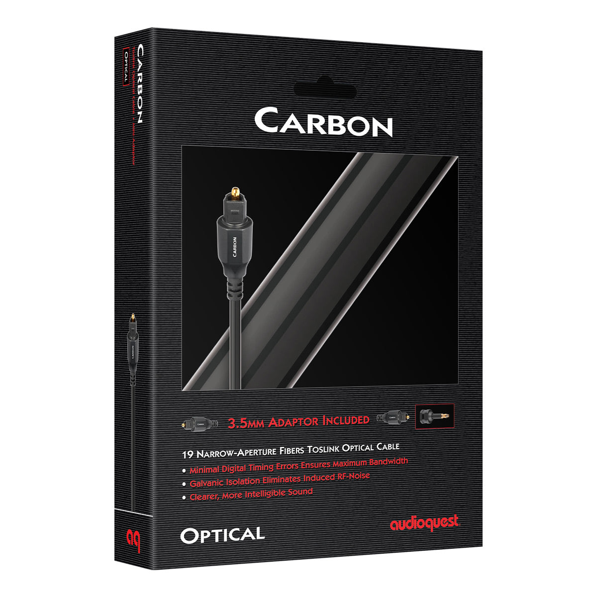 AudioQuest Carbon Optilink Digital Audio Cable with Mini-Adaptor (2.46 ft.)