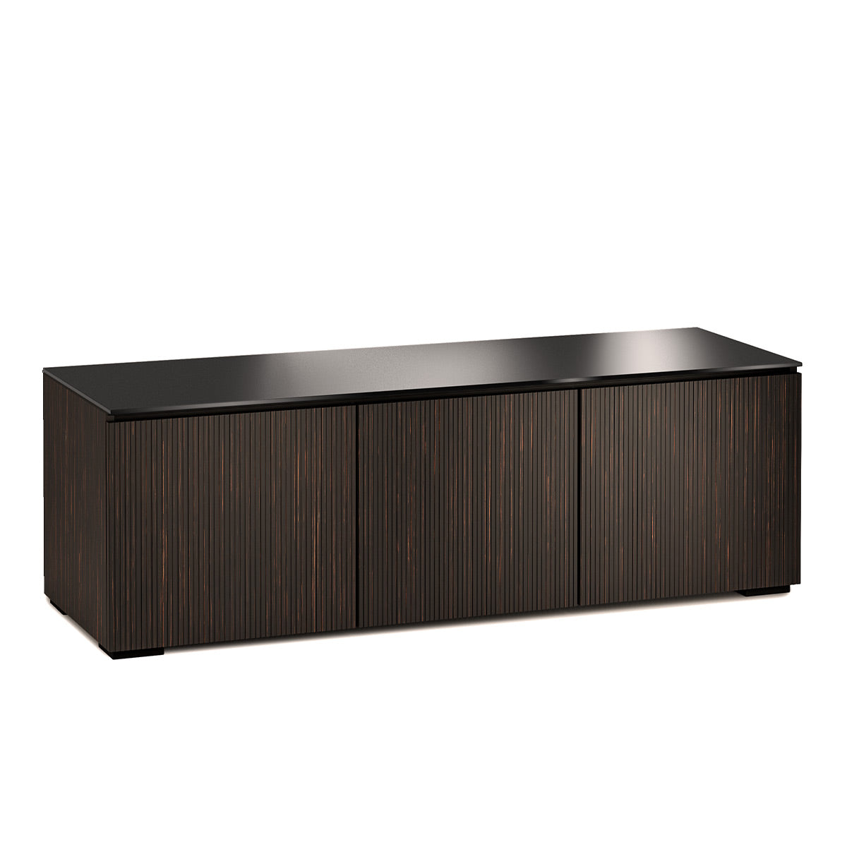 Salamander Designs Chameleon Collection Manhattan 237 Triple AV Cabinet (Maro Ebony Doors and Sides, Black Glass Top)
