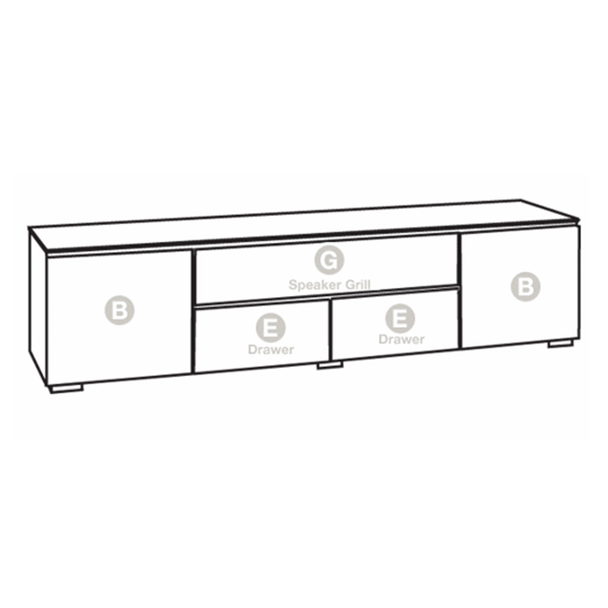 Salamander Designs Chameleon Collection Manhattan 245 Quad Speaker Integrated AV Cabinet (Medium Walnut Doors and Sides, Matte Taupe Glass Top)