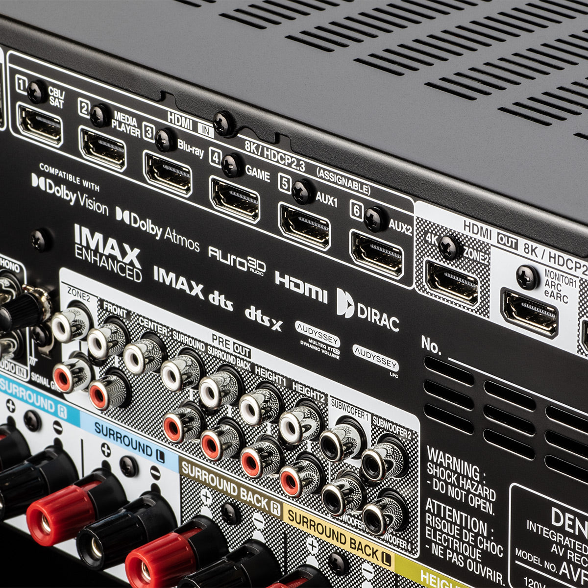 Denon AVR-X3800H 9.4 Channel 8K Receiver with AudioQuest SKY 3m HDMI Cable