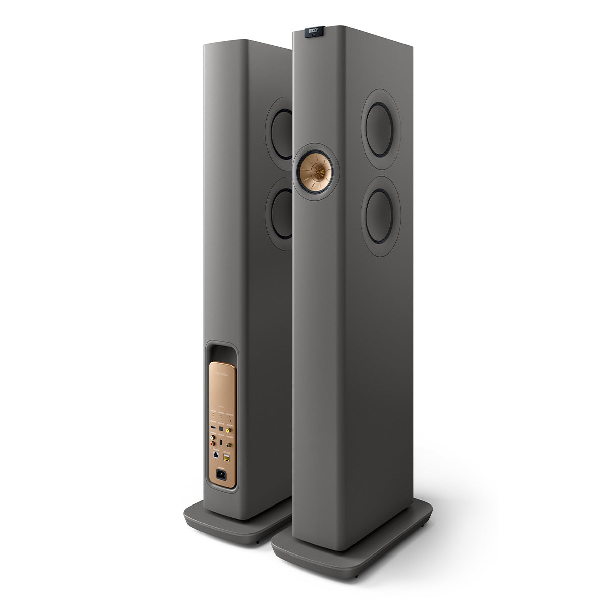 KEF LS60W Wireless Floorstanding Speakers - Pair (Titanium Grey)