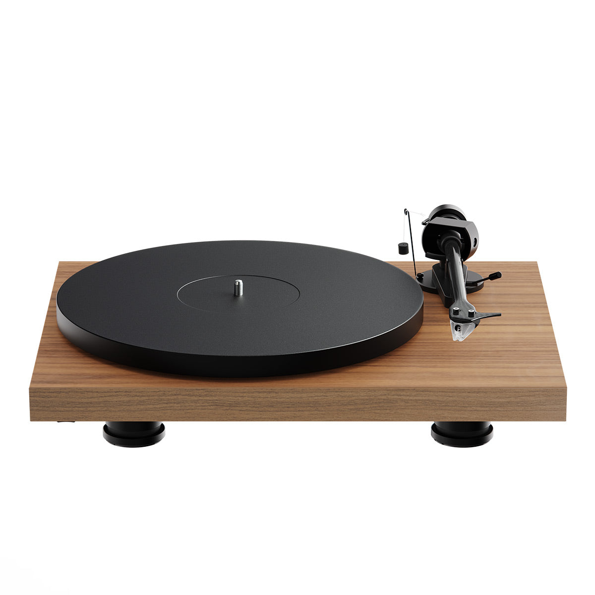 Pro-Ject Debut Evo 2 Turntable Bundle with Kanto TUK Premium Powered Bookshelf Speakers (Satin Walnut/Matte White)