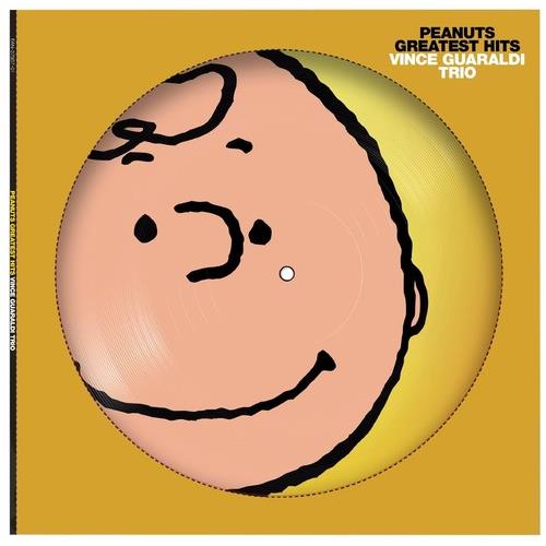 Picture disc vinyl LP featuring Charlie Brown's face on a yellow background
