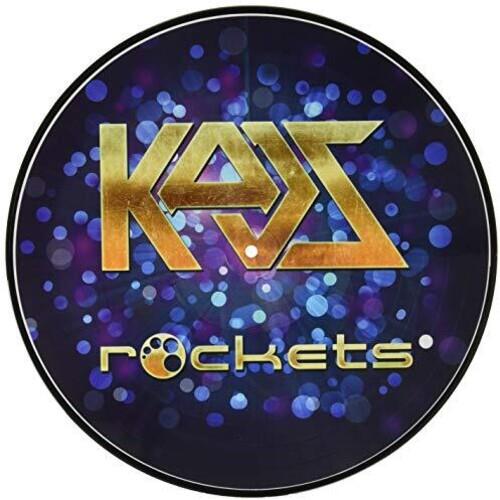 Picture disc vinyl LP with gold metallic lettering on a dark blue bokeh background