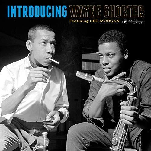 Black and white album cover featuring two musicians with a saxophone and trumpet