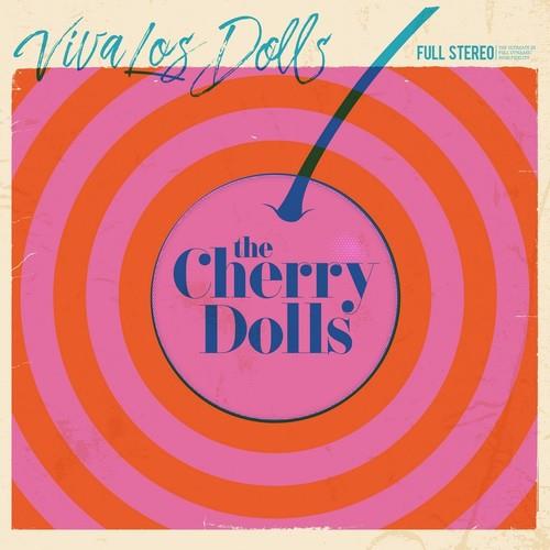 Pink and orange vinyl record sleeve with concentric circles and a central cherry graphic