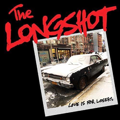 Black vinyl LP cover featuring a vintage car on a city street with red band name text