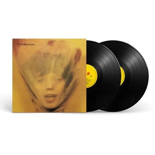 Yellow album cover with a surreal face illustration and two black vinyl records