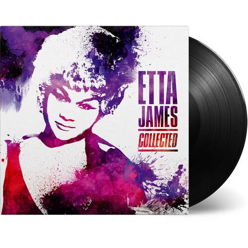 Vinyl LP in a sleeve featuring a purple and pink watercolor portrait of a woman