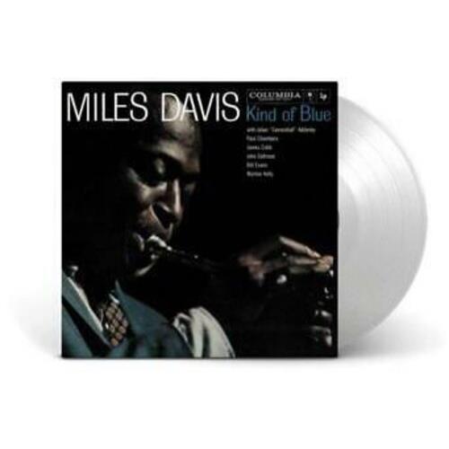 Clear vinyl record sleeve featuring a black and white portrait of a man playing a trumpet
