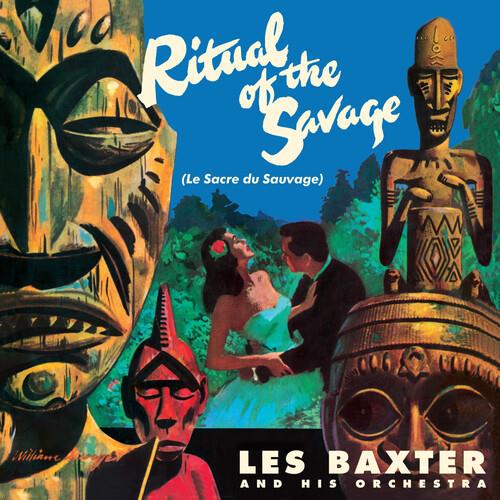 Vinyl LP cover art featuring a tropical scene with carved wooden masks and a dancing couple