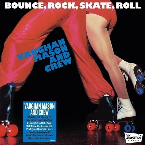 Black vinyl LP cover featuring a person in red pants and roller skates