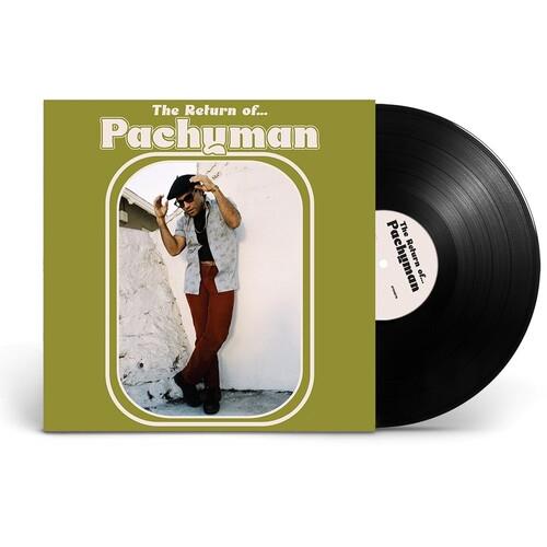 Olive green vinyl record sleeve with a framed photo of a man in sunglasses and brown pants