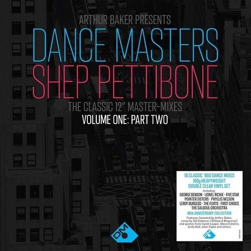 Black vinyl record sleeve with blue and pink neon text over a city street background