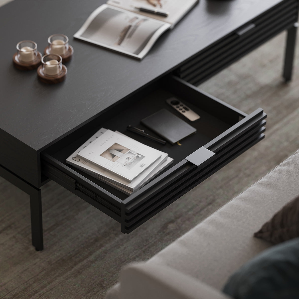 BDI Cora 1172 Coffee Table (Ebonized Ash)