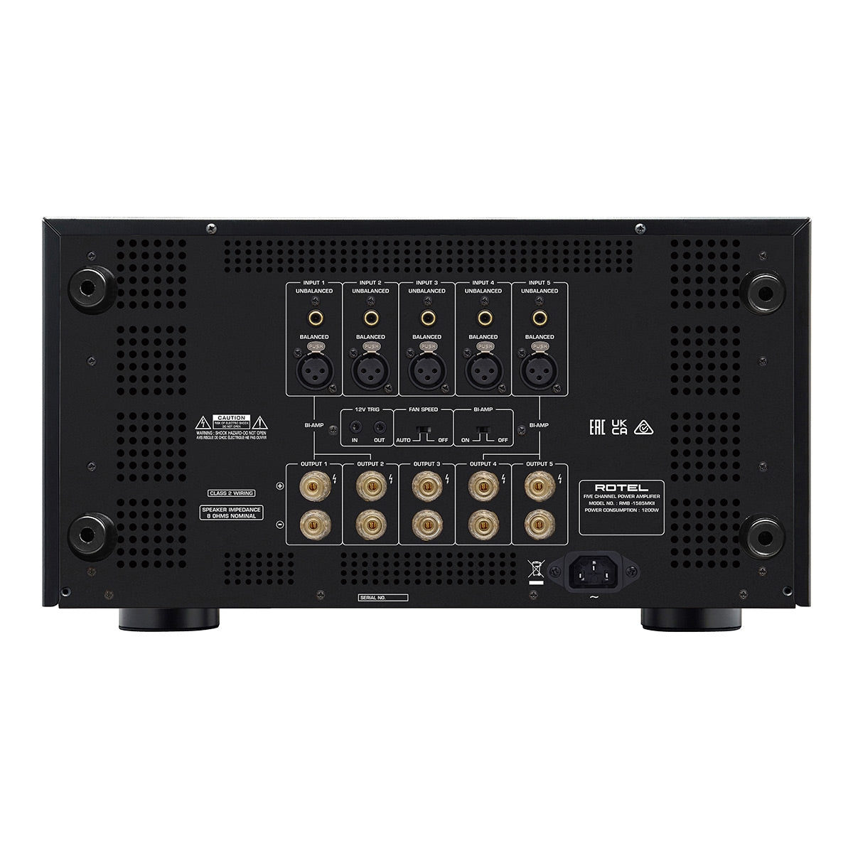 Rotel RMB-1585 MKII Multi-Channel Amplifier (Silver)