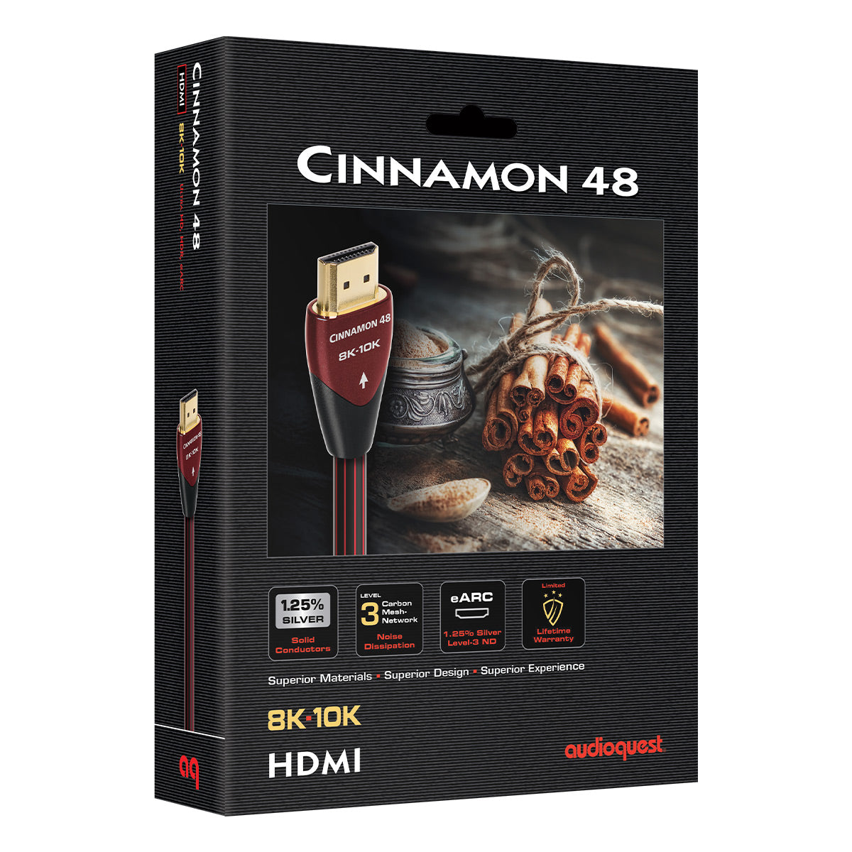 AudioQuest Cinnamon 48 8K-10K 48Gbps Ultra High Speed HDMI Cable - 16.4 ft. (5m)