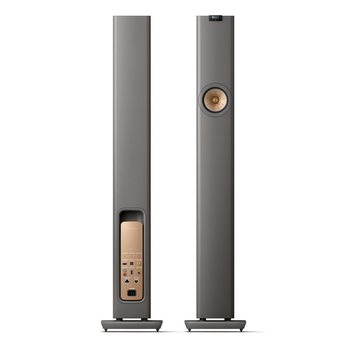 KEF LS60W Wireless Floorstanding Speakers - Pair (Titanium Grey)