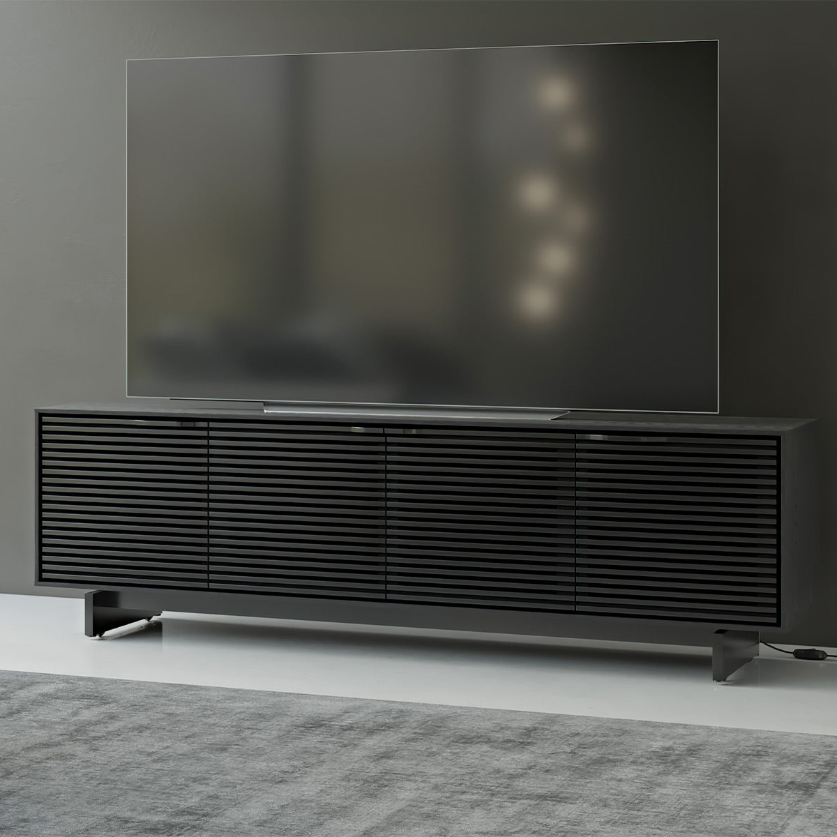 BDI Align Media + Storage 7479ME-EBO Quad Cabinet with Media Base (Ebonized Ash)