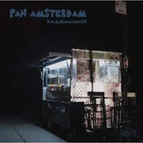 Haze blue vinyl record sleeve featuring a nighttime photo of a lit food cart