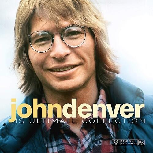Portrait of a smiling man with glasses and blonde hair on a vinyl record cover