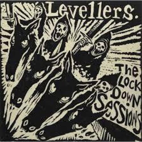 Black and white woodcut-style album cover featuring hooded figures on horseback