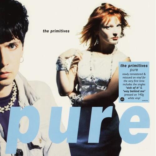Album cover featuring two women with the word "pure" in large blue letters