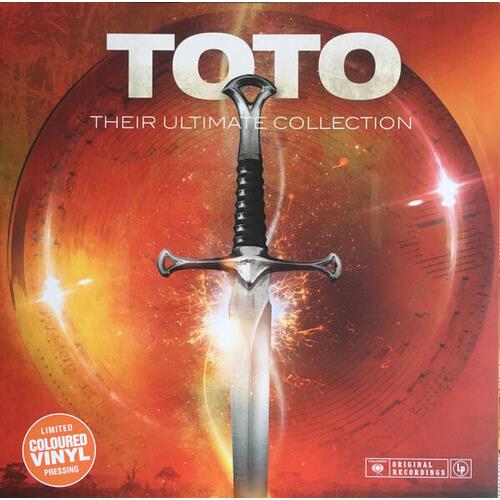 Red and orange album cover featuring a silver sword with a black handle over a glowing orb