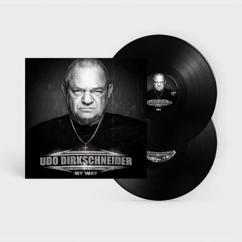 Black vinyl LP featuring a black and white portrait of a man on the album cover