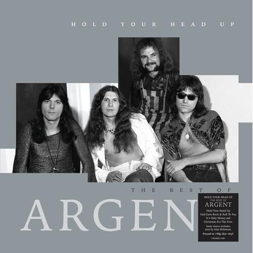 Gray album cover featuring four band members in black-and-white portraits with large white text