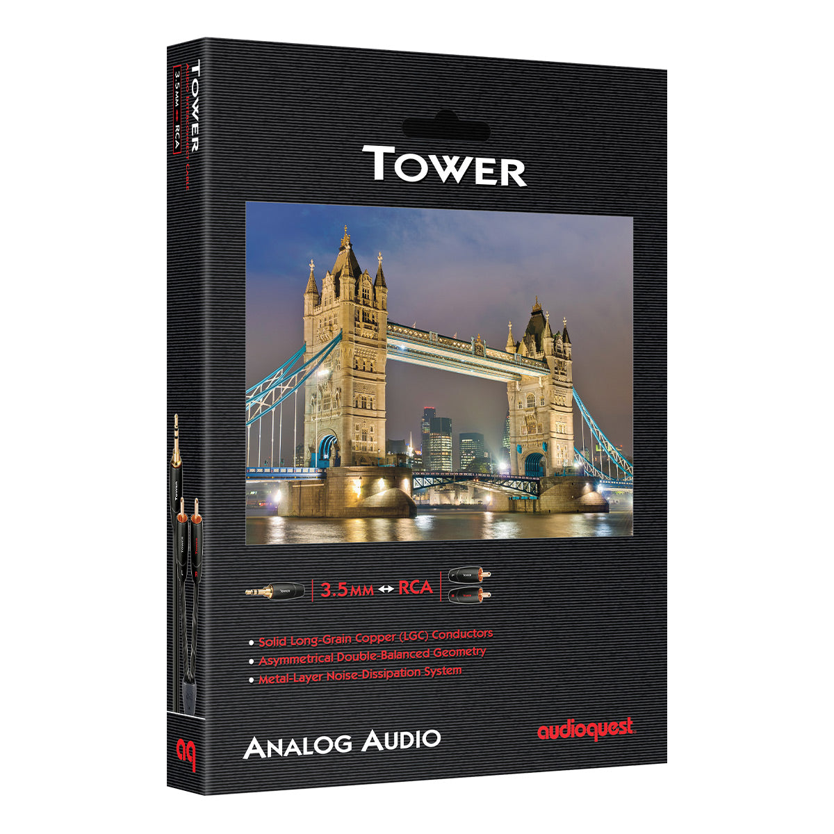 AudioQuest Tower 3.5mm to RCA Audio Cable (9.84 ft.)